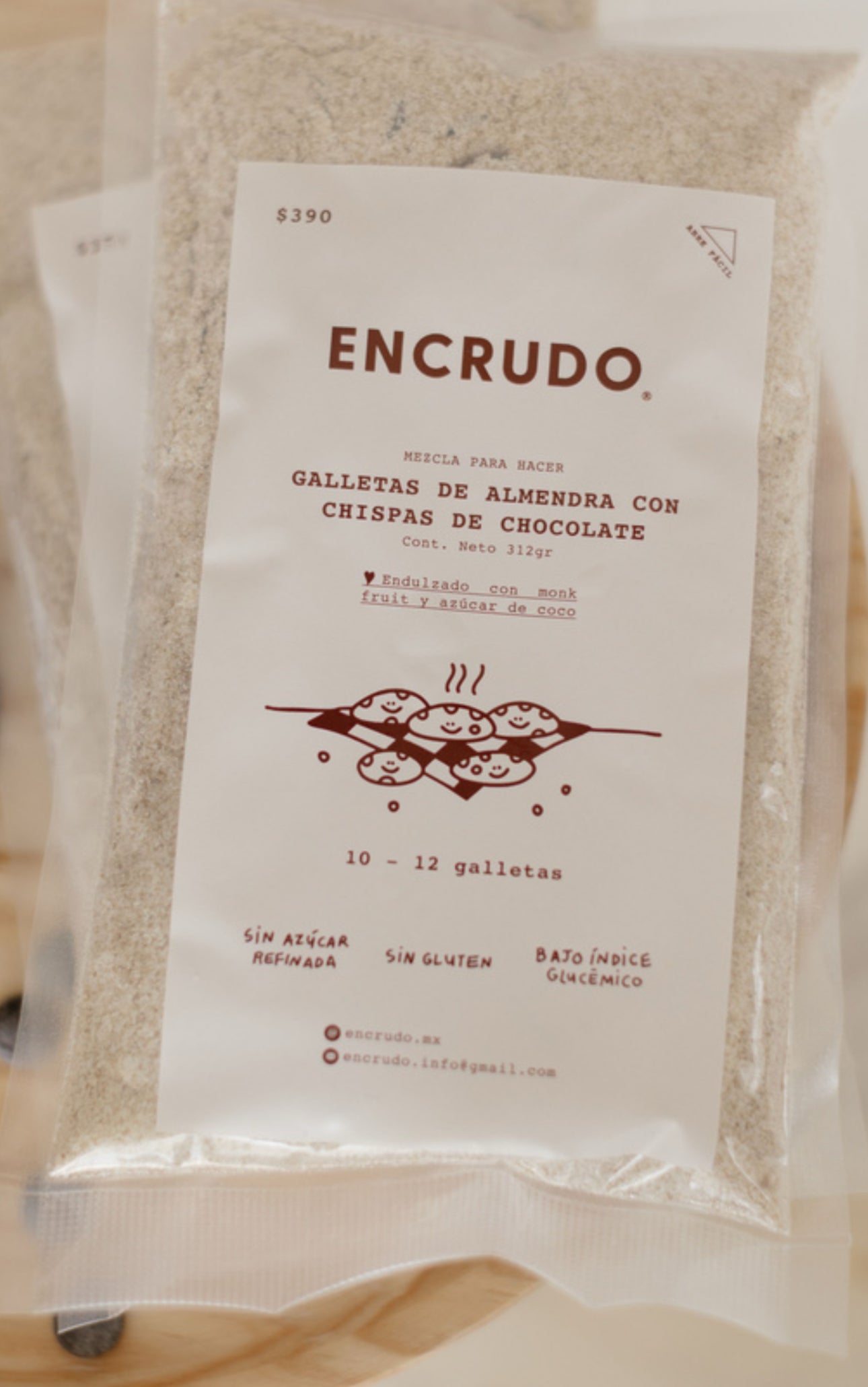 Encrudo: Mezclas de harina sin azúcar refinada