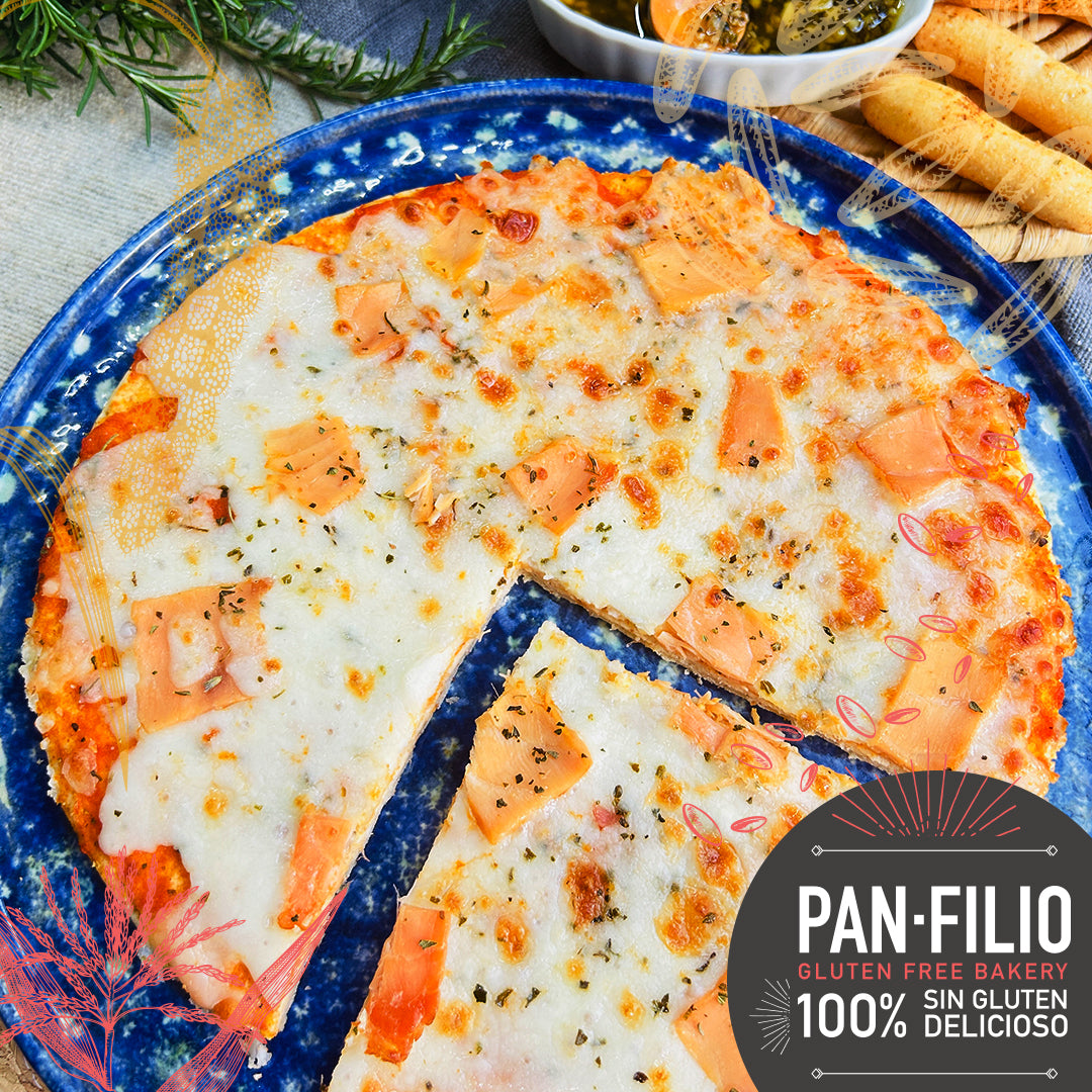 Pizza de salmón ahumado