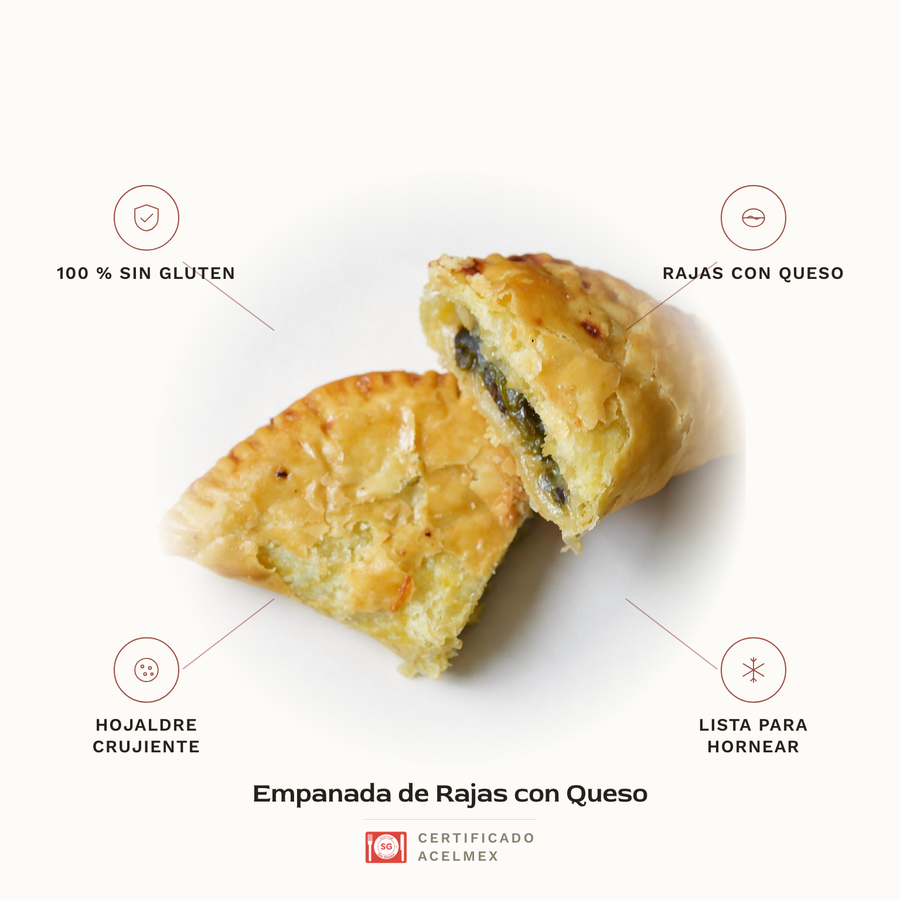 Empanada de Rajas con Queso sin gluten · Pan-Filio