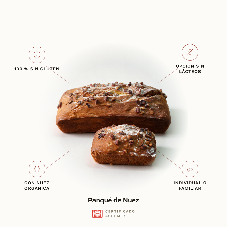 Panqué de nuez sin gluten · Pan-Filio