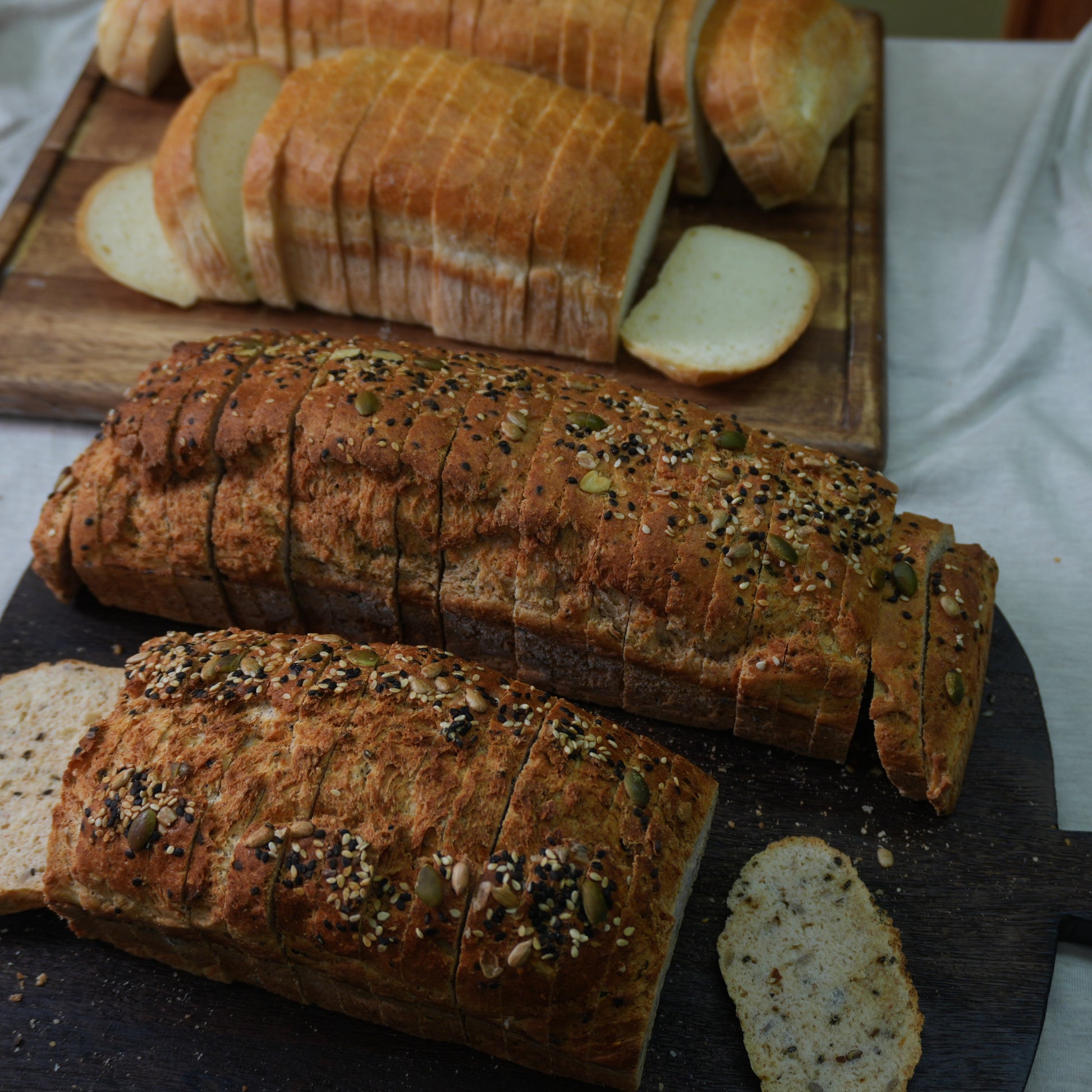 Pan de Caja con semillas sin gluten · Pan-Filio
