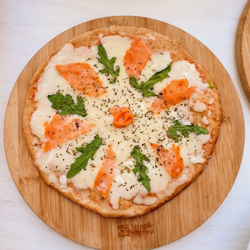 Pizza de salmón ahumado